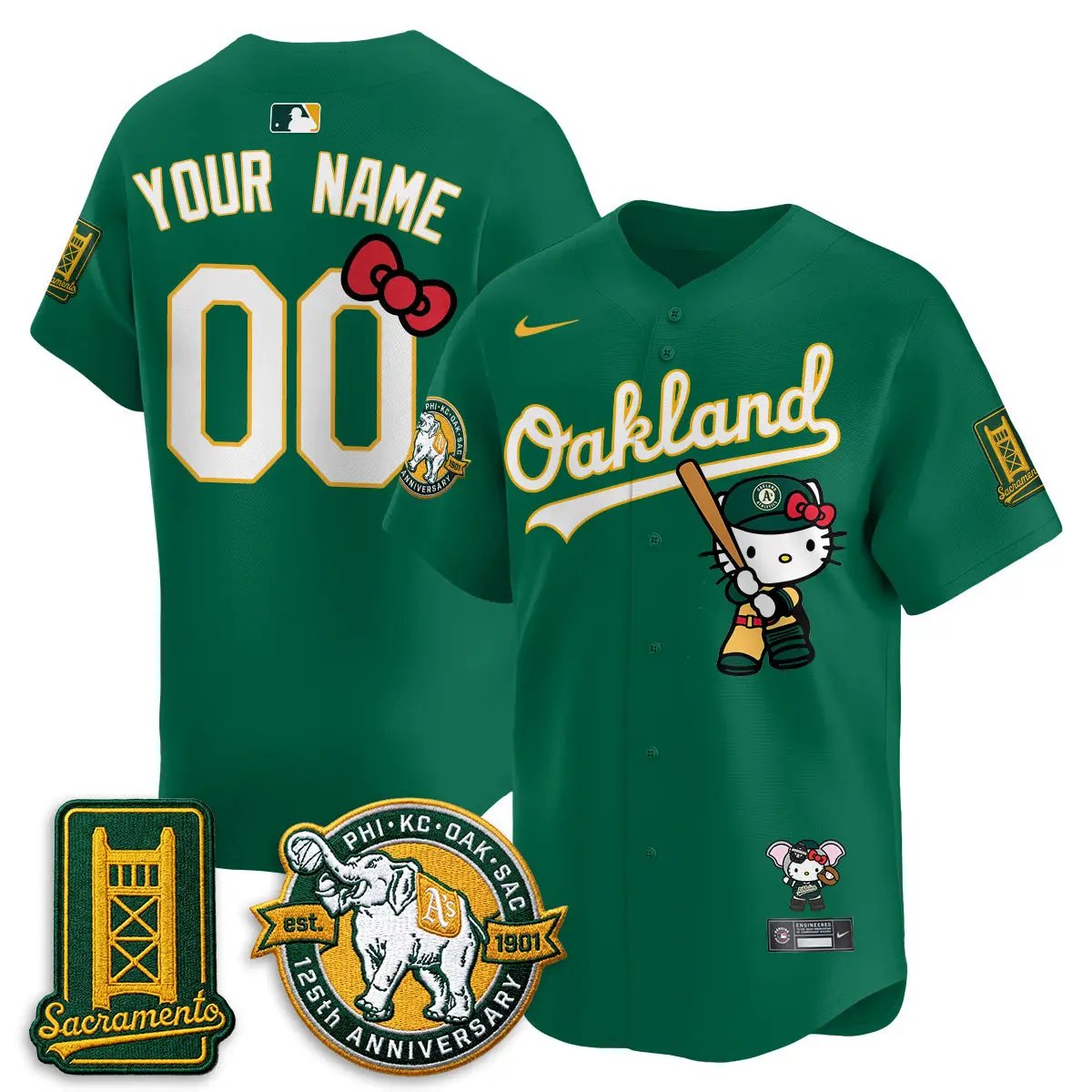 Oakland Athletics x Meow KT 2026 Vapor Limited Custom Jersey - Stitched by Oakland Athletics