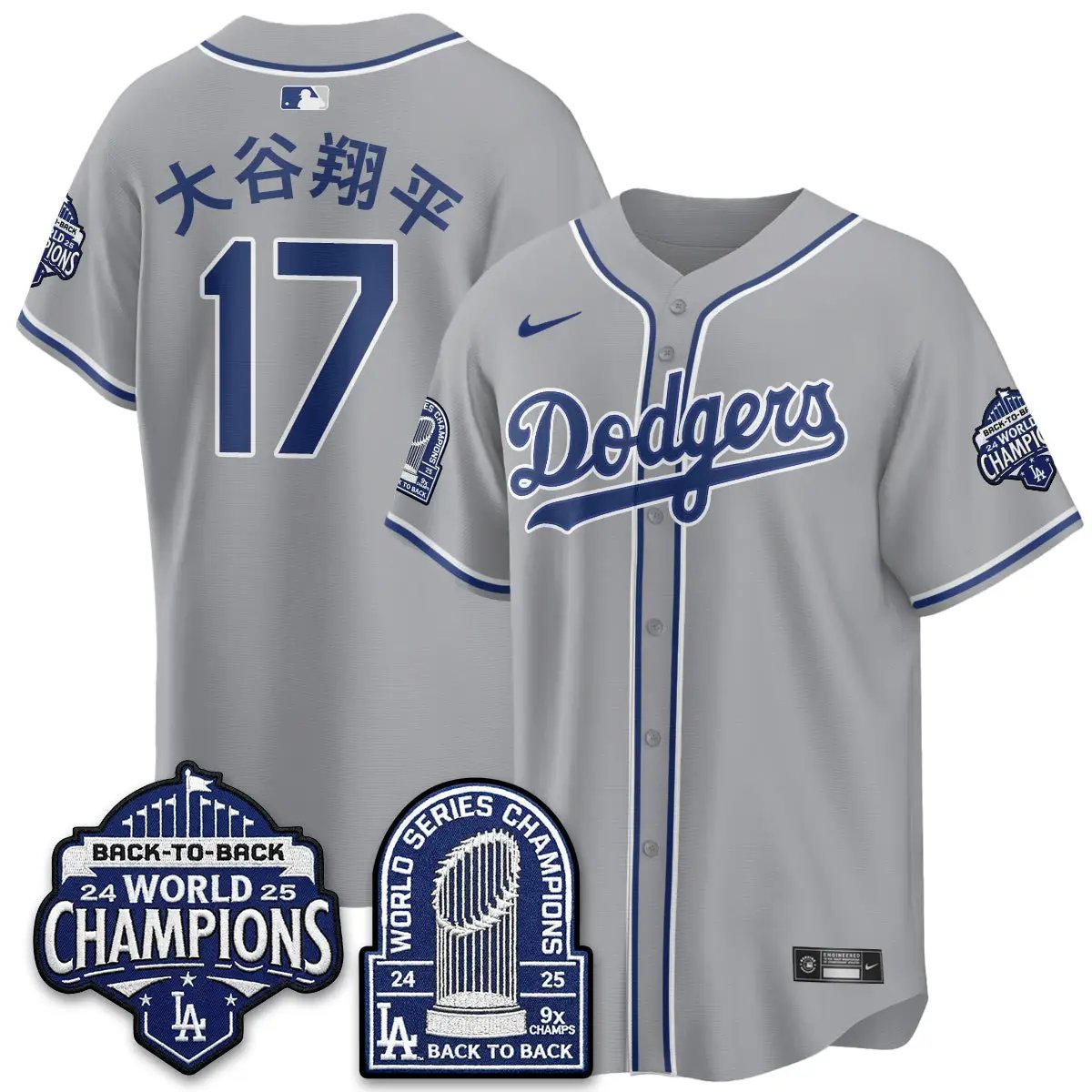 LAD 2026 Black Out Style Vapor Limited Jersey - B2B Champs - All Stitched by Los Angeles Dodgers