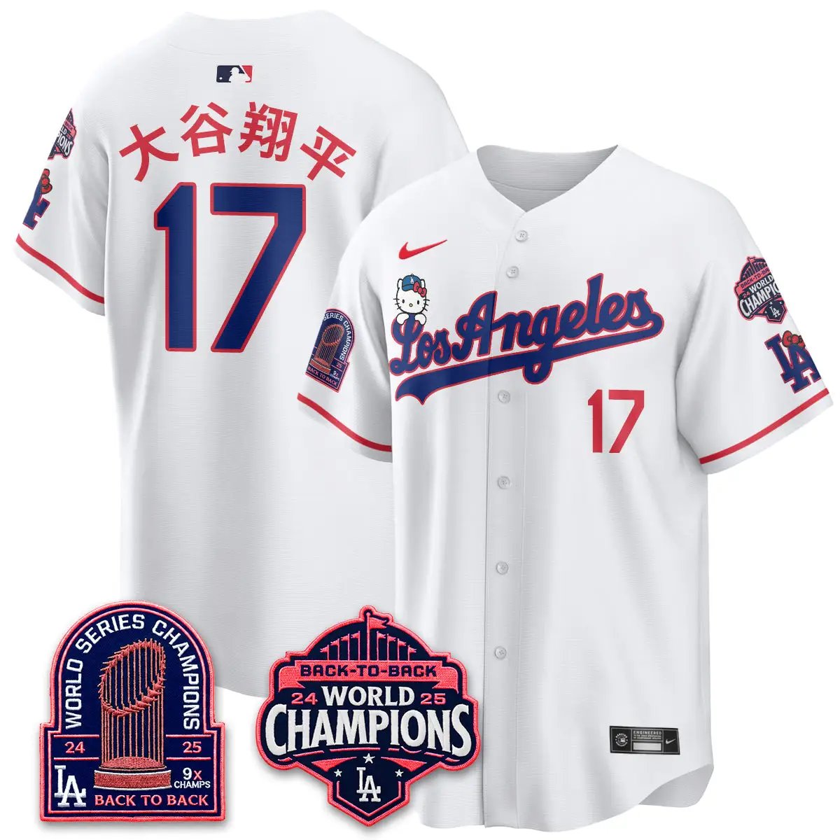 LAD x Hello Kitty Night 2026 Vapor Jersey - All Stitched - V2 by Los Angeles Dodgers