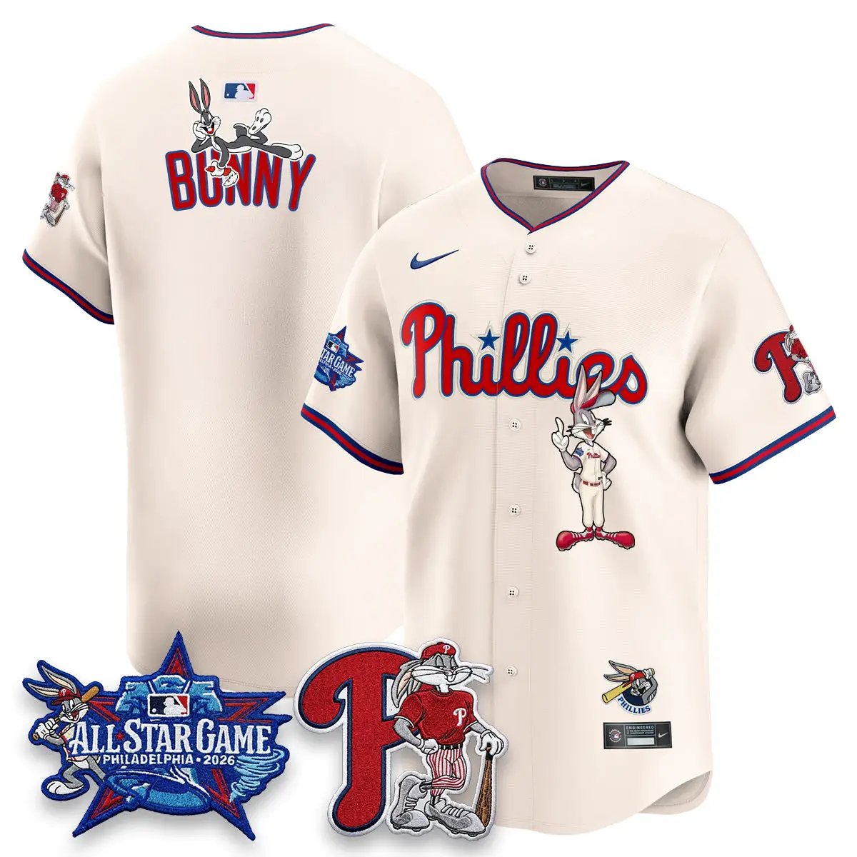 Philadelphia Phillies x Bunny Vapor Premier Limited Jersey - Stitched by Philadelphia Phillies