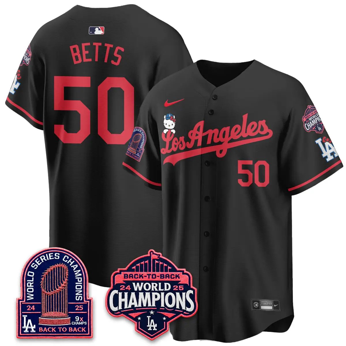 LAD x Hello Kitty Night 2026 Vapor Jersey - All Stitched - V2 by Los Angeles Dodgers