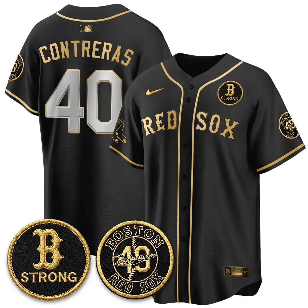 BOS Tim Wakefield Memorial Patch Vaper Premier Limited Jersey - All Stitched V2 by Boston Red Sox