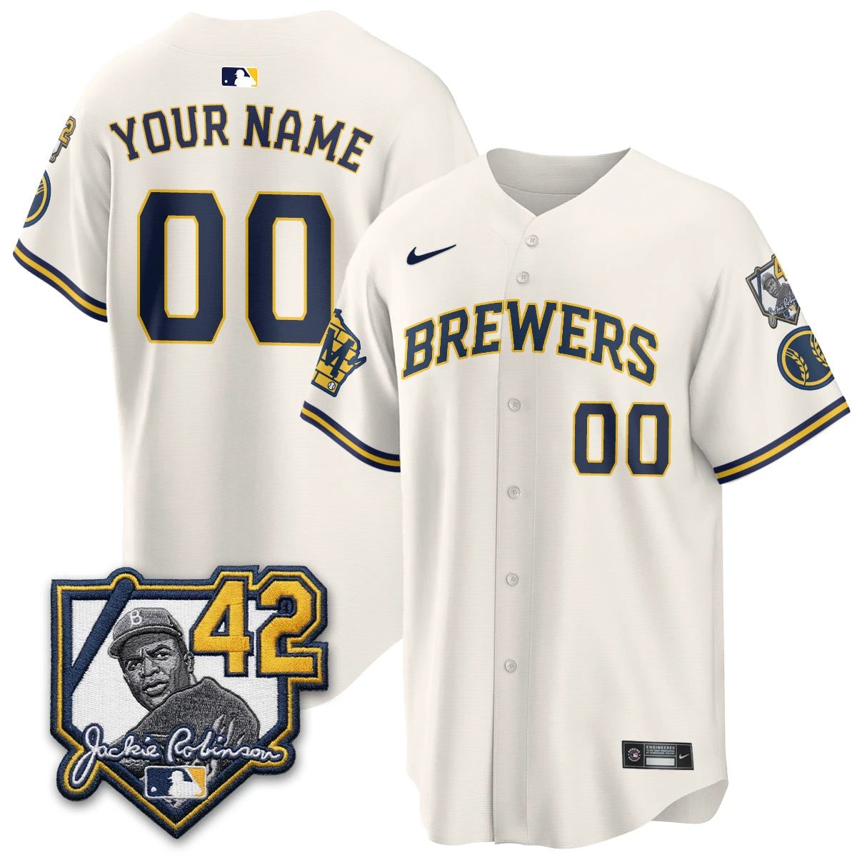 MIL 2026 New Era Vapor Custom Limited Jersey - All Stitched by Milwaukee Brewers