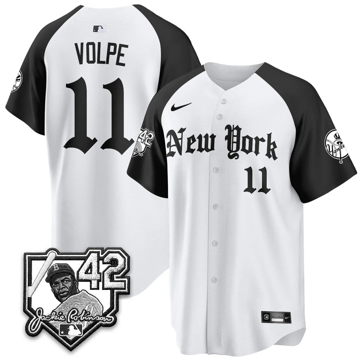 NYY 2026 Jackie Robinson Day Gothic Vapor Limited Jersey - All Stitched by New York Yankees
