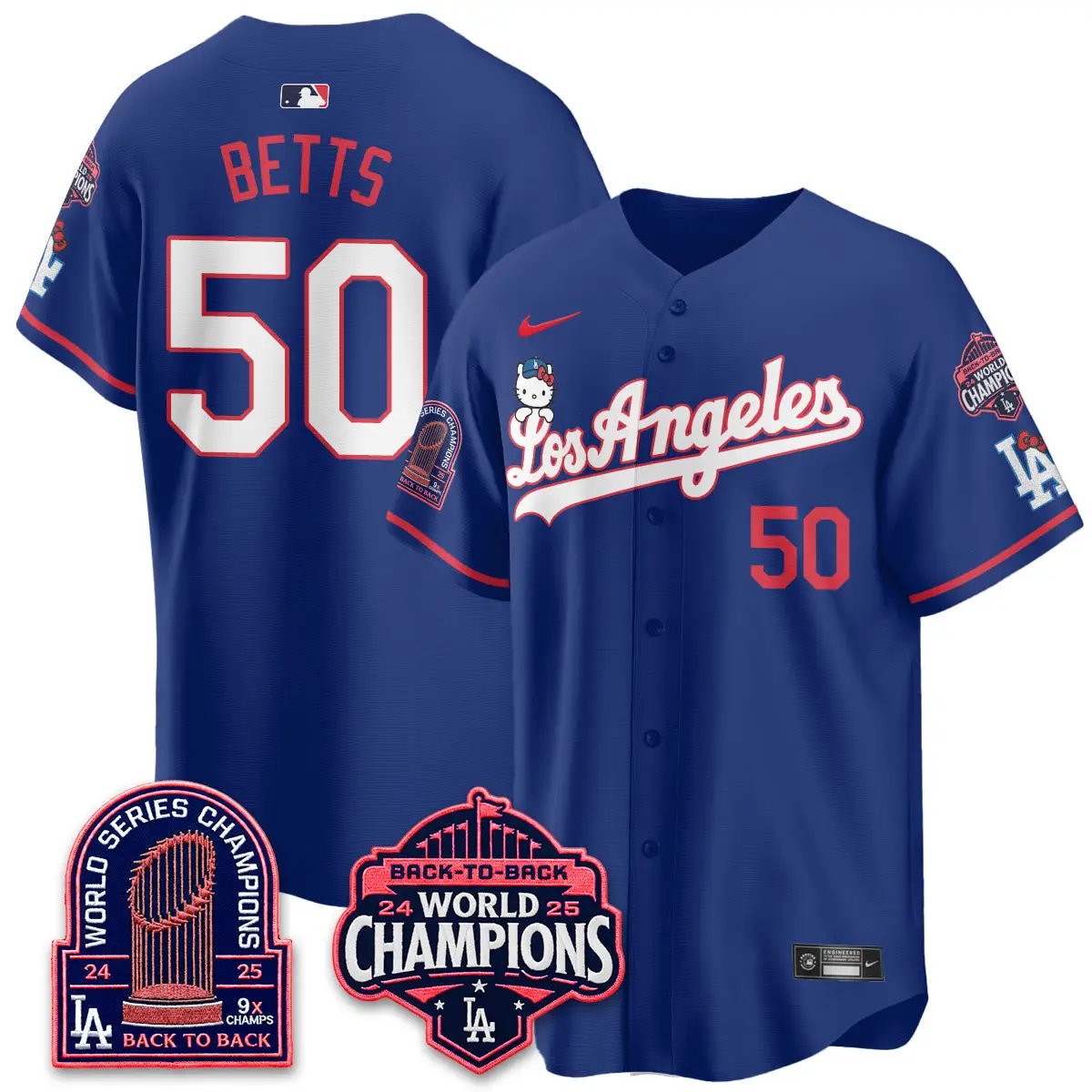 LAD x Hello Kitty Night 2026 Vapor Jersey - All Stitched - V2 by Los Angeles Dodgers