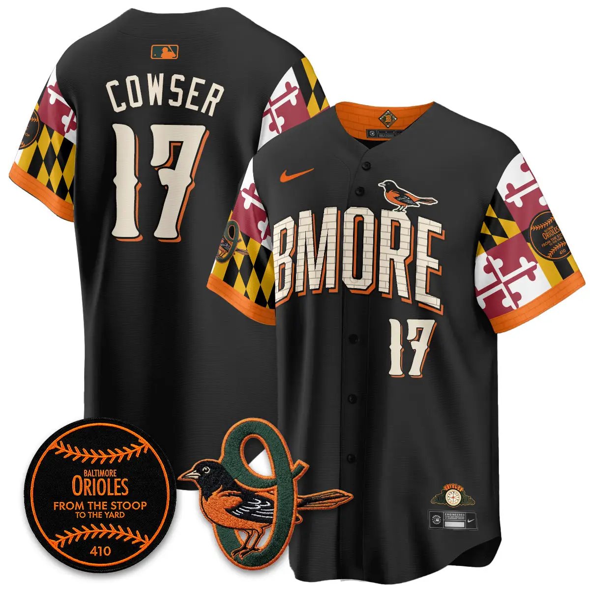BAL x Maryland State Flag 2026 Vapor Jersey - All Stitched by Baltimore Orioles