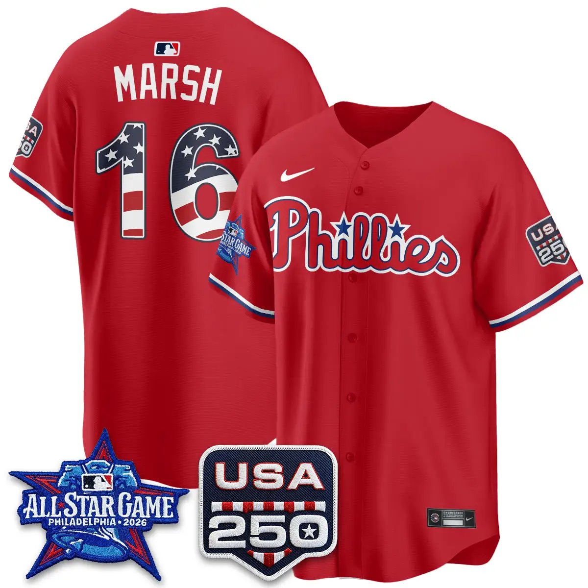 PHI 2026 All Star Edition Vapor Jersey - Stitched by Philadelphia Phillies