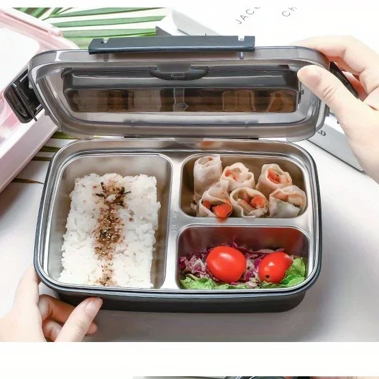 Leak-proof lunch box made of stainless steel with 3/4 compartments Bowlift by Bowlift
