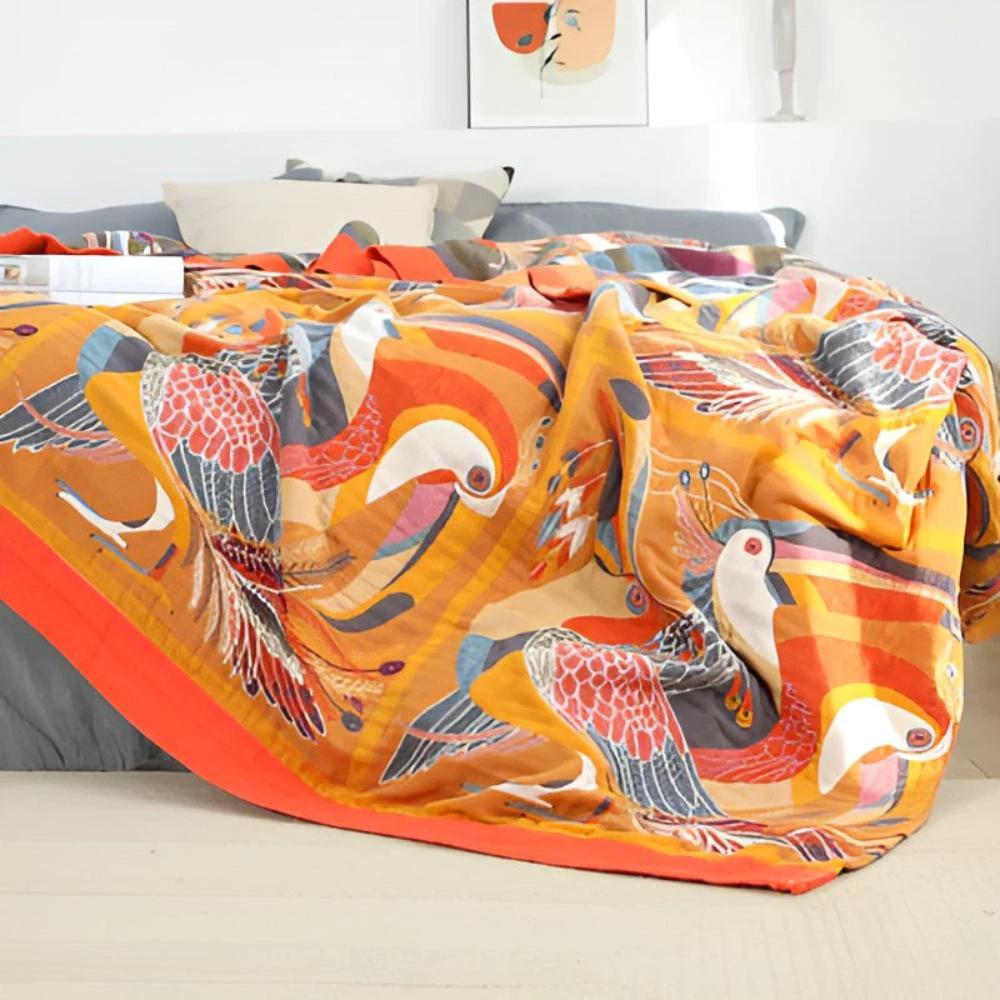 Toucan Bird Cotton Throw by Casa & Beyond