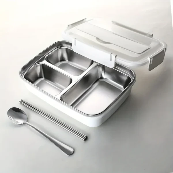 Leak-proof lunch box made of stainless steel with 3/4 compartments Bowlift by Bowlift