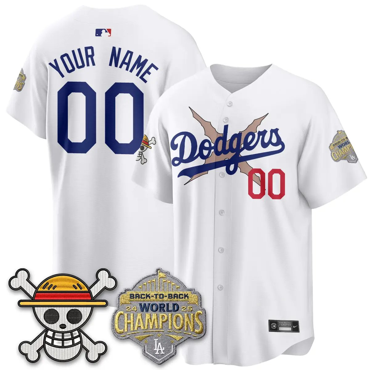 LAD x OP Vapor Custom Jersey -All Stitched V2 by Los Angeles Dodgers