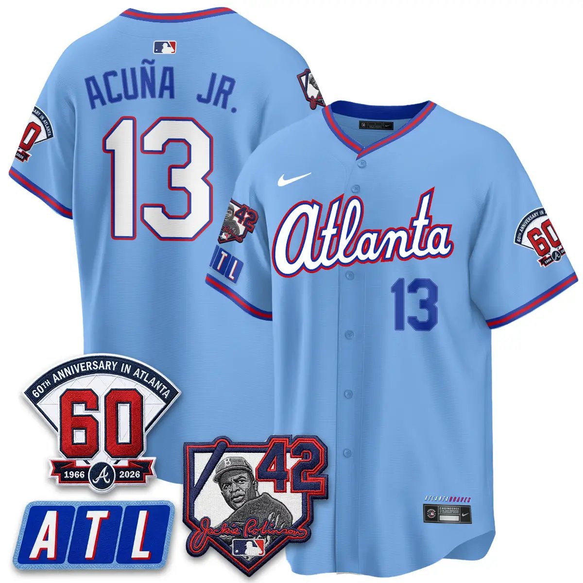 ATL 2026 Jackie Robinson Day Vapor Limited Red Jersey - All Stitched by Atlanta Braves