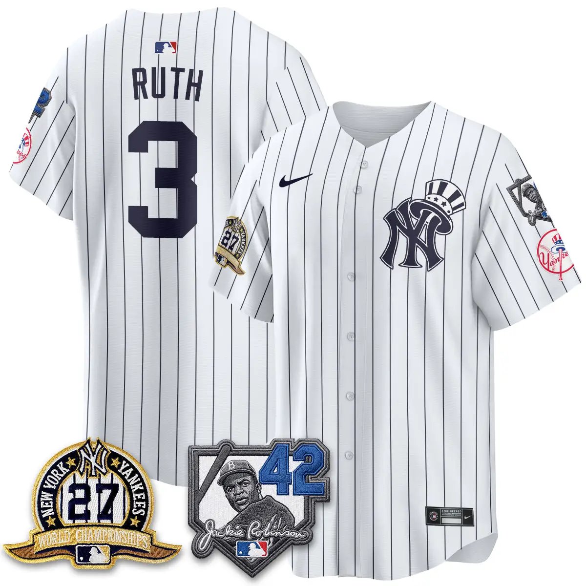 New York Yankees 2026 Jackie Robinson Day Vapor Limited Gold Edition Jersey - All Stitched - V2 by New York Yankees