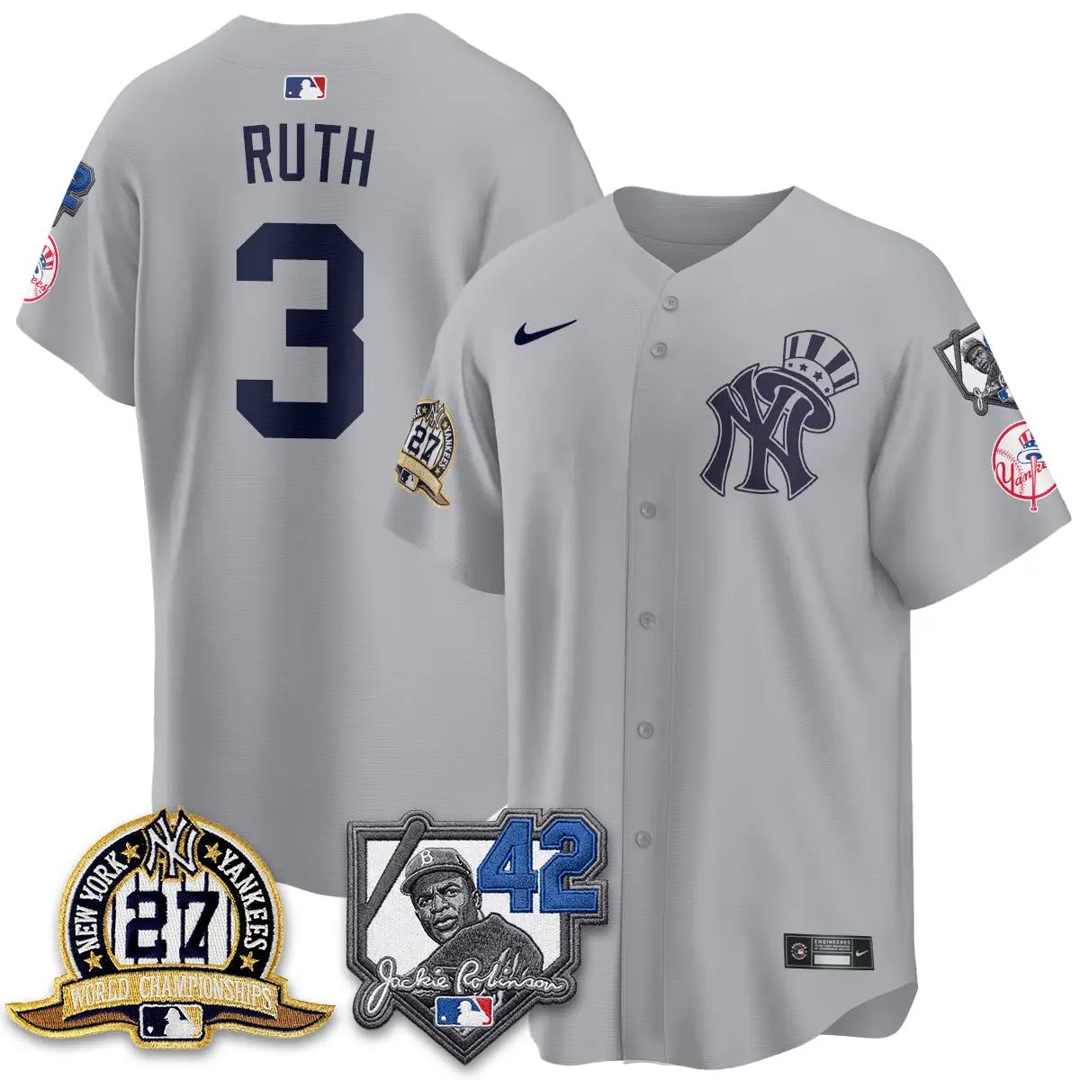 New York Yankees 2026 Jackie Robinson Day Vapor Limited Gold Edition Jersey - All Stitched - V2 by New York Yankees