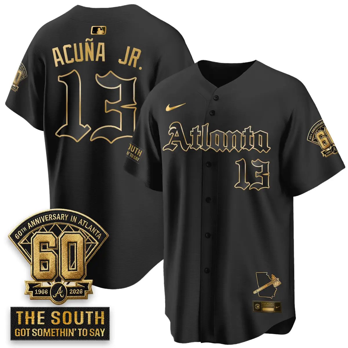 ATL 2026 Gothic Edition Vapor Limited Jersey - All Stitched V2 by Atlanta Braves
