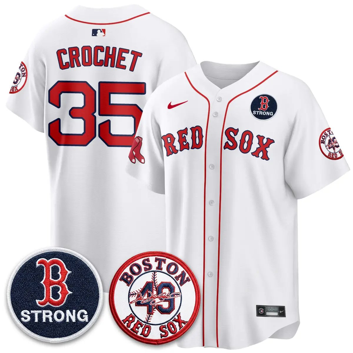 BOS Tim Wakefield Memorial Patch Vaper Premier Limited Jersey - All Stitched V2 by Boston Red Sox