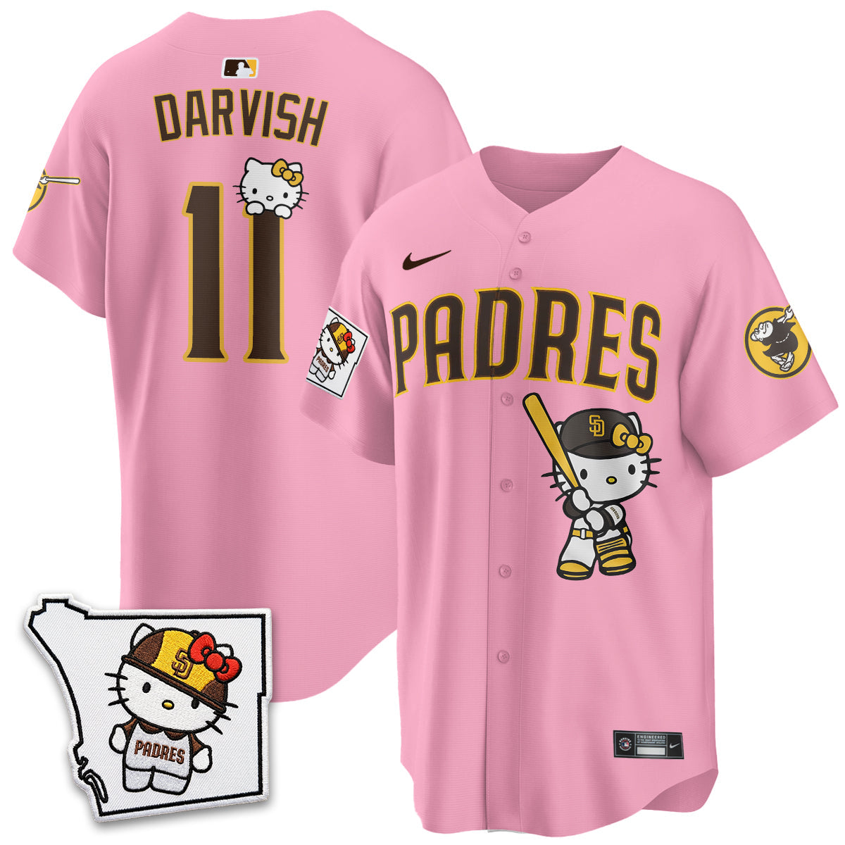 San Diego Padres x Meow KT Vapor Limited Jersey - All Stitched V2 by San Diego Padres