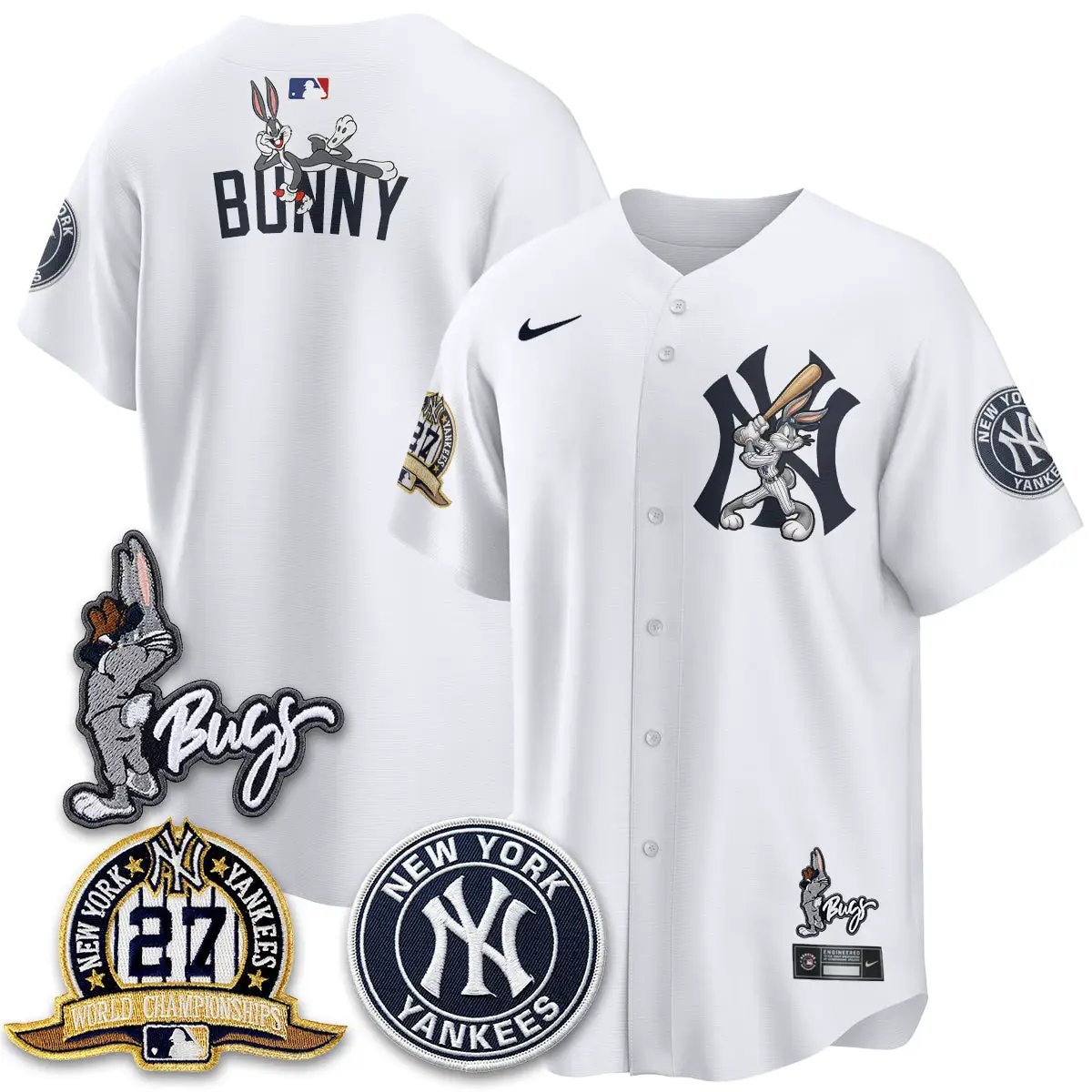 NYY Bunny Vapor Limited Jersey - All Stitched by New York Yankees