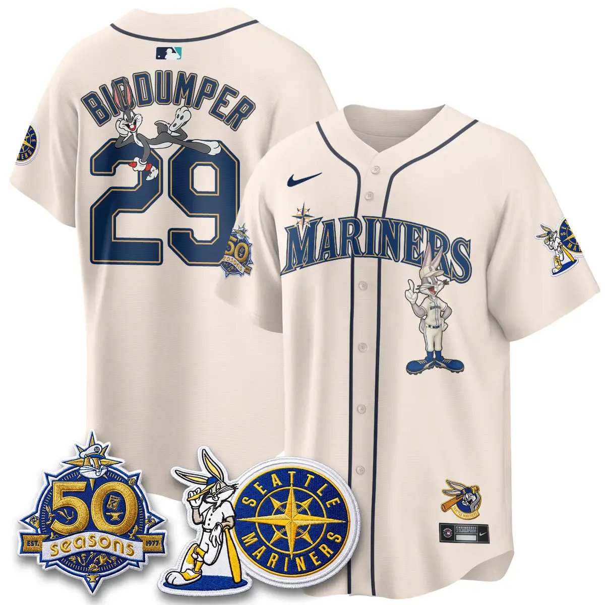 SEA x Bunny Vapor Premier Limited Jersey - Stitched by Seattle Mariners
