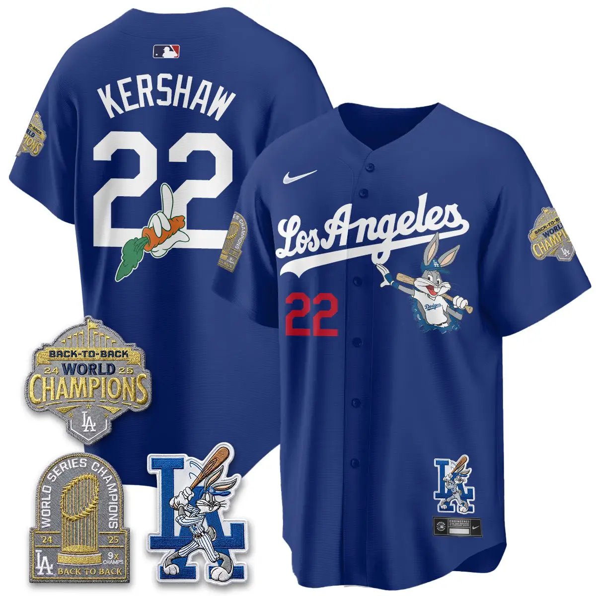 LAD Bunny Vapor Limited Jersey - All Stitched by Los Angeles Dodgers