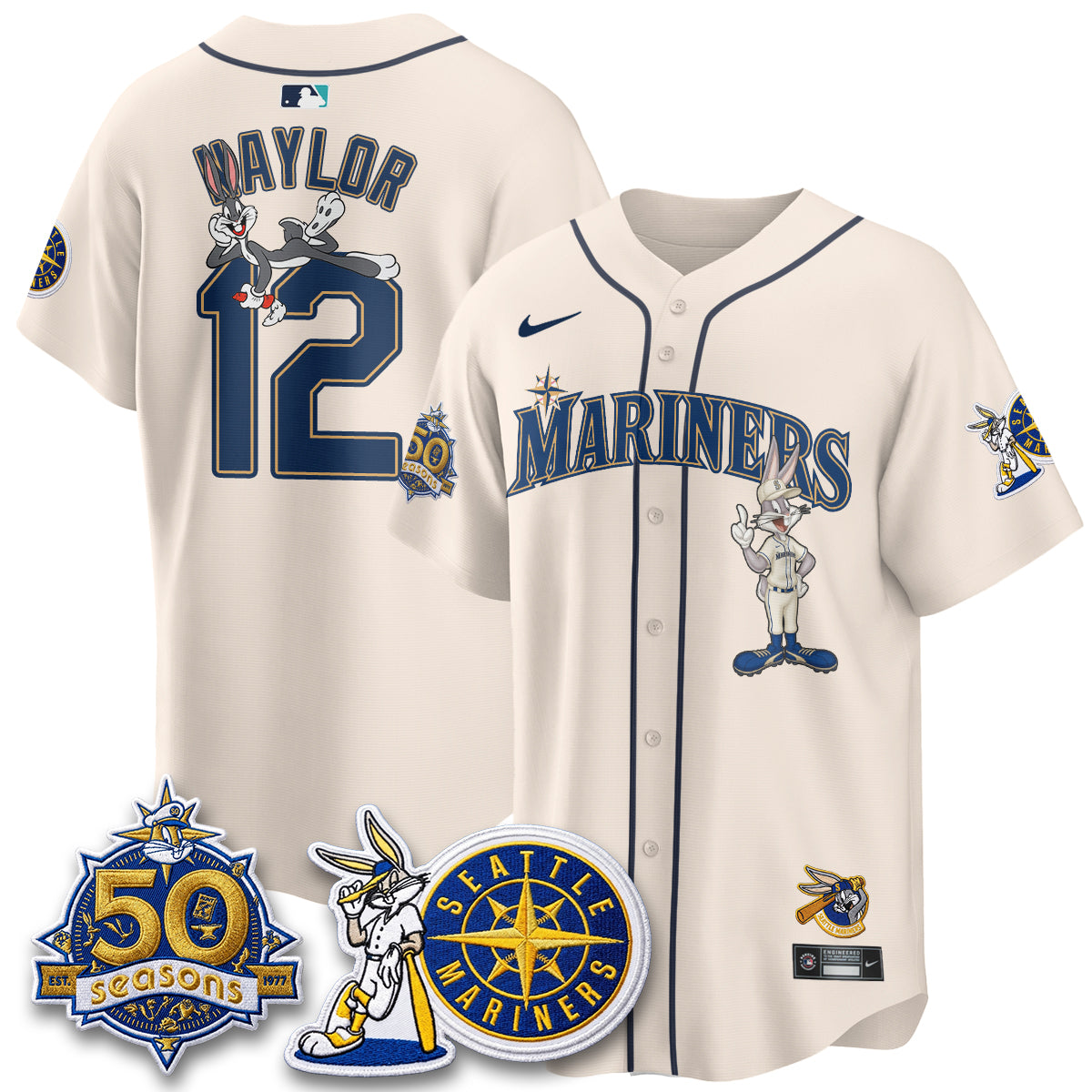 SEA x Bunny Vapor Premier Limited Jersey - Stitched by Seattle Mariners