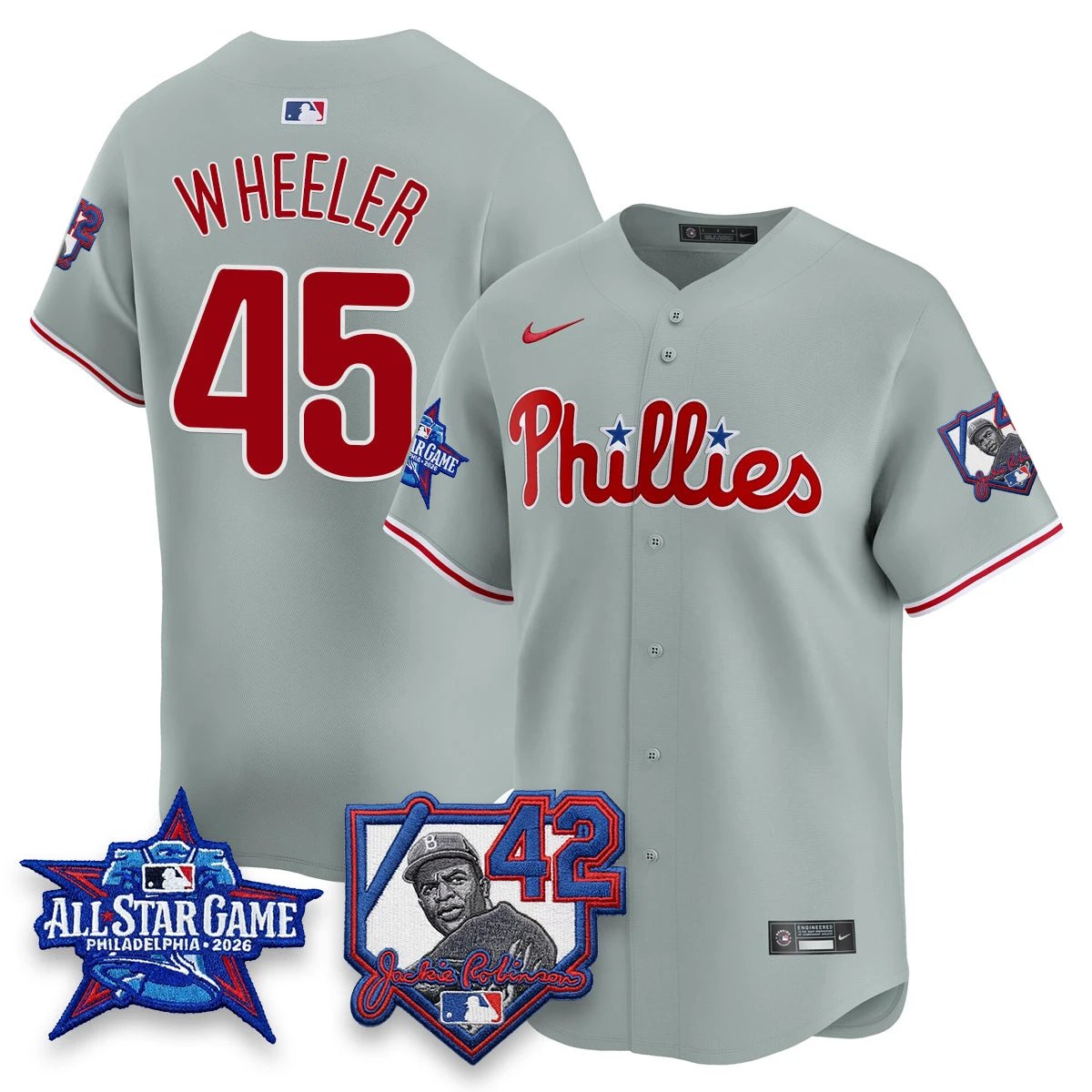 Philadelphia Phillies 2026 Jackie Robinson New Era - All Star Game Vapor Limited Jersey - All Stitched by Philadelphia Phillies