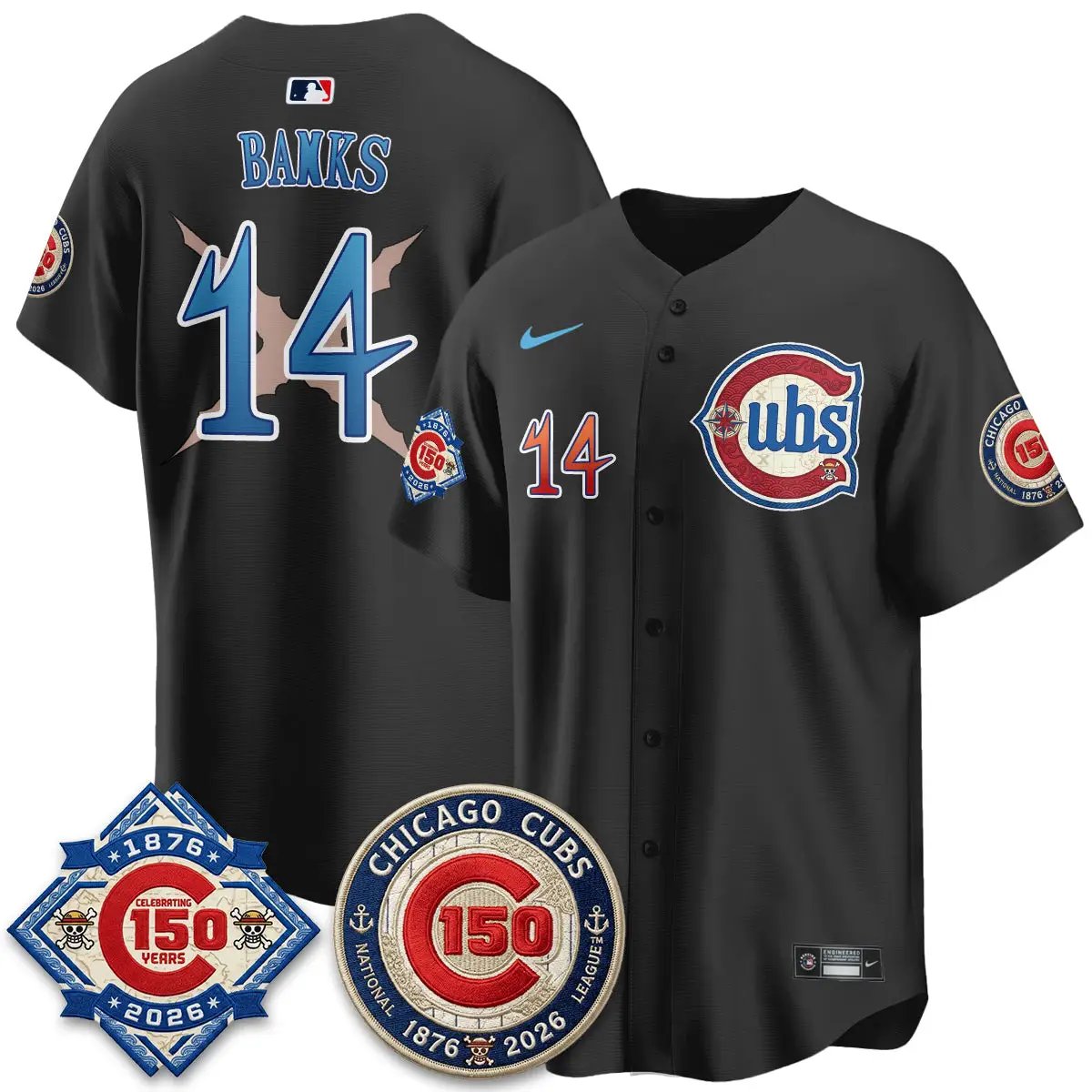 CHC x Japanese Cartoon Limited Jersey - Stitched by Chicago Cubs