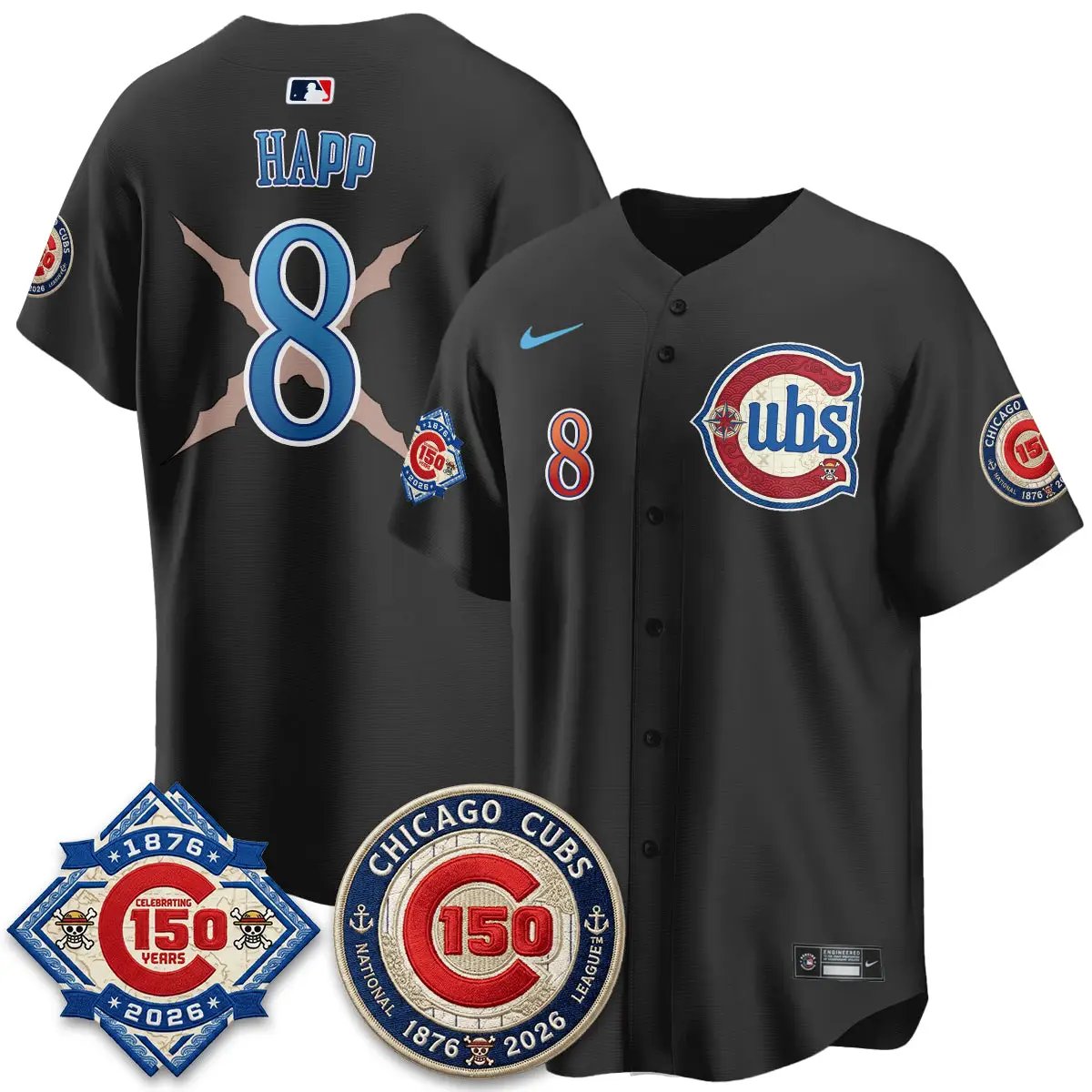 CHC x Japanese Cartoon Limited Jersey - Stitched by Chicago Cubs