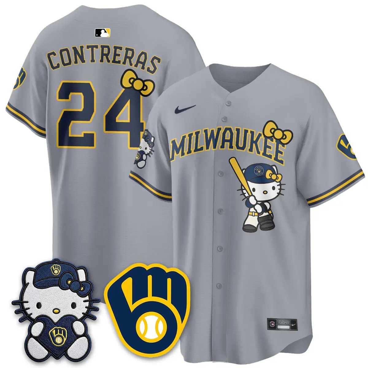 Milwaukee Brewers Meow KT Night Vapor Limited Jersey - All Stitched by Milwaukee Brewers