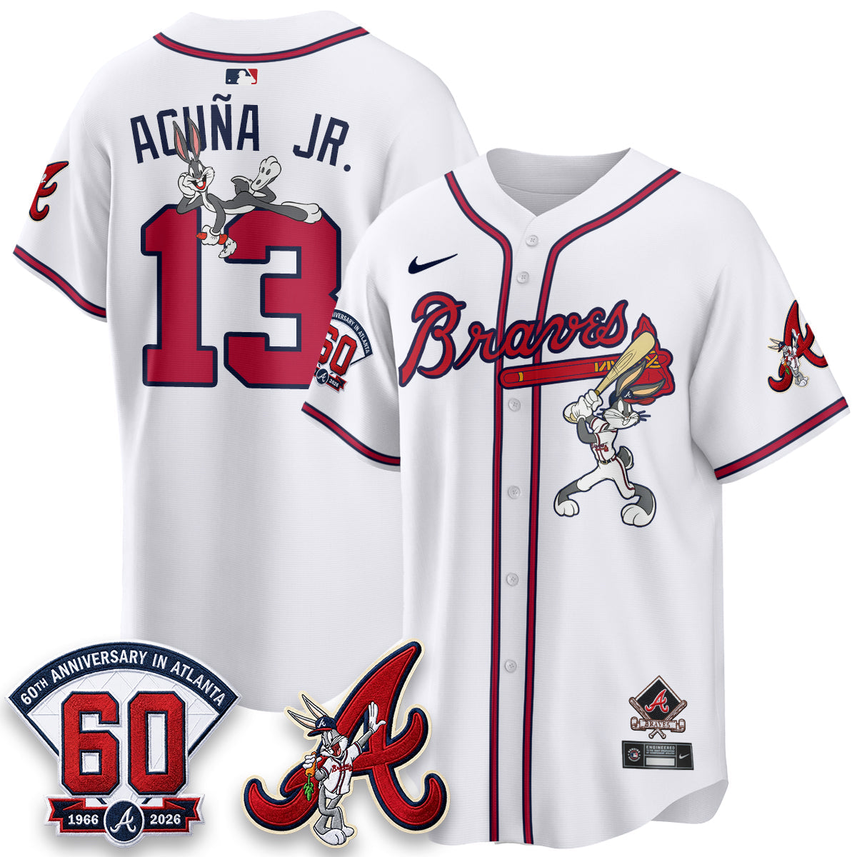 ATL x Bunny Vapor Premier Limited Jersey - Stitched by Atlanta Braves