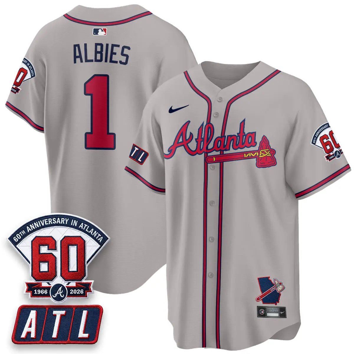 ATL 2026 60th Anniversary Vapor Limited Jersey - All Stitched by Atlanta Braves