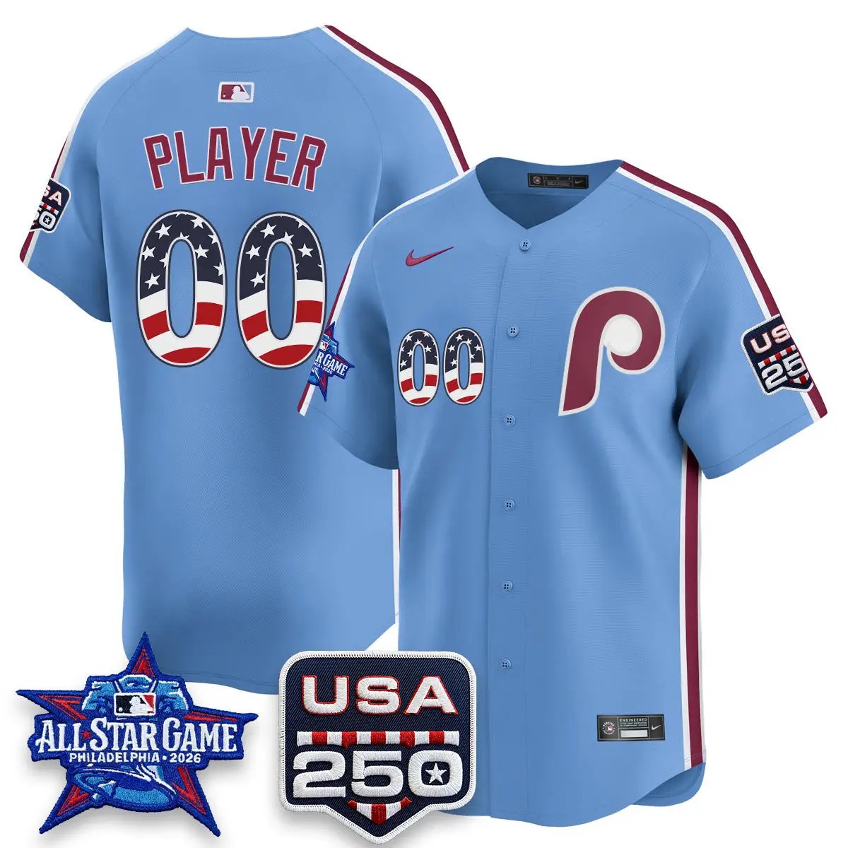 PHI 2026 All Star Edition Vapor Custom Jersey - Stitched by Philadelphia Phillies