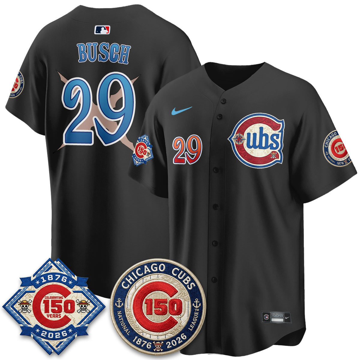 CHC x Japanese Cartoon Limited Jersey - Stitched by Chicago Cubs