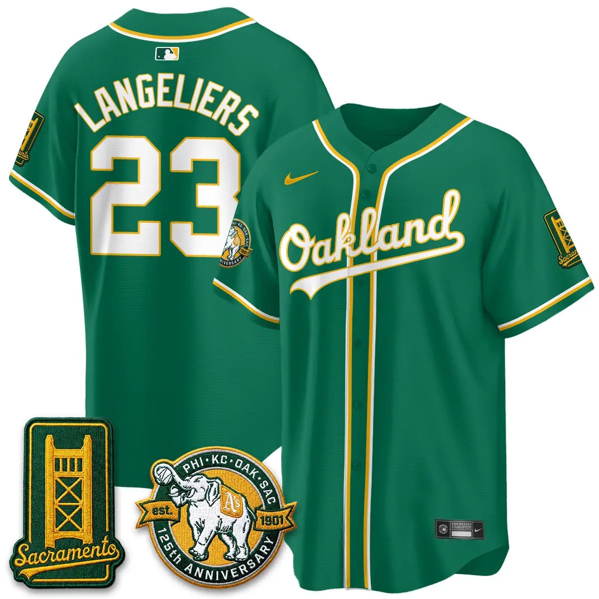 Oakland Athletics 2026 Black Out Style - Celebrating 125 Years - Limited Vapor Jersey - All Stitched by Oakland Athletics