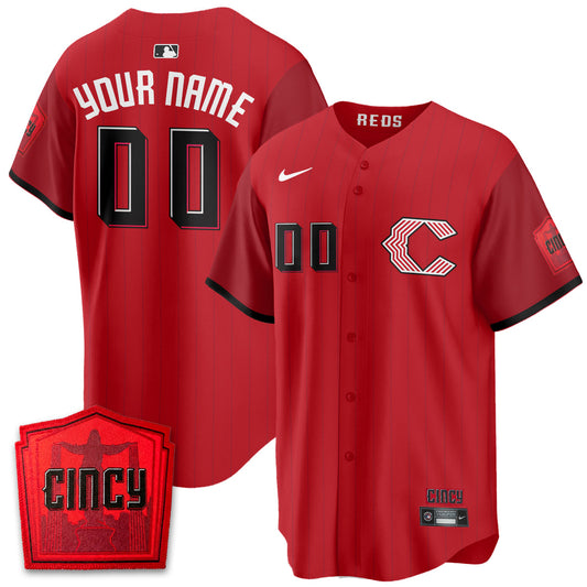 CIN 2026 City Connect Limited Premier Vapor Custom Jersey - All Stitched by Cincinnati Reds