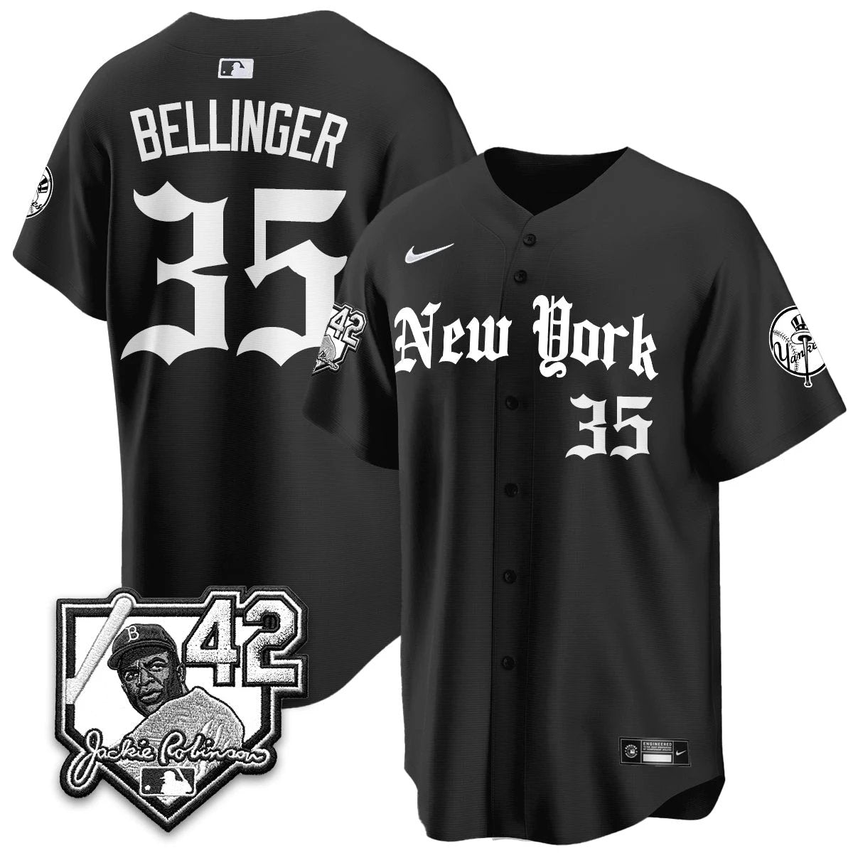 NYY 2026 Jackie Robinson Day Gothic Vapor Limited Jersey - All Stitched by New York Yankees
