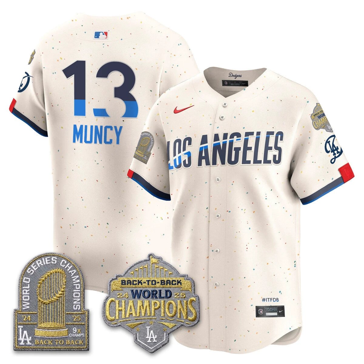 LAD Gold Collection Vapor Limited Jersey - 9x & B2B Champs - All Stitched by Los Angeles Dodgers