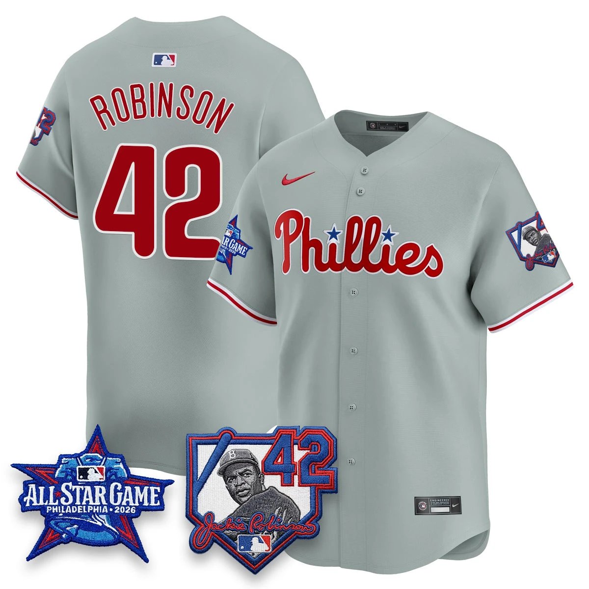 Philadelphia Phillies 2026 Jackie Robinson New Era - All Star Game Vapor Limited Jersey - All Stitched by Philadelphia Phillies