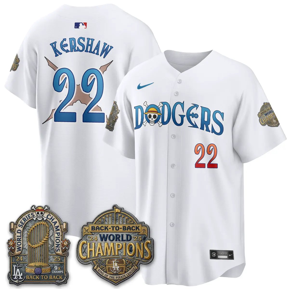 LAD Japanese Cartoon Vapor Limited Jersey - Stitched by Los Angeles Dodgers