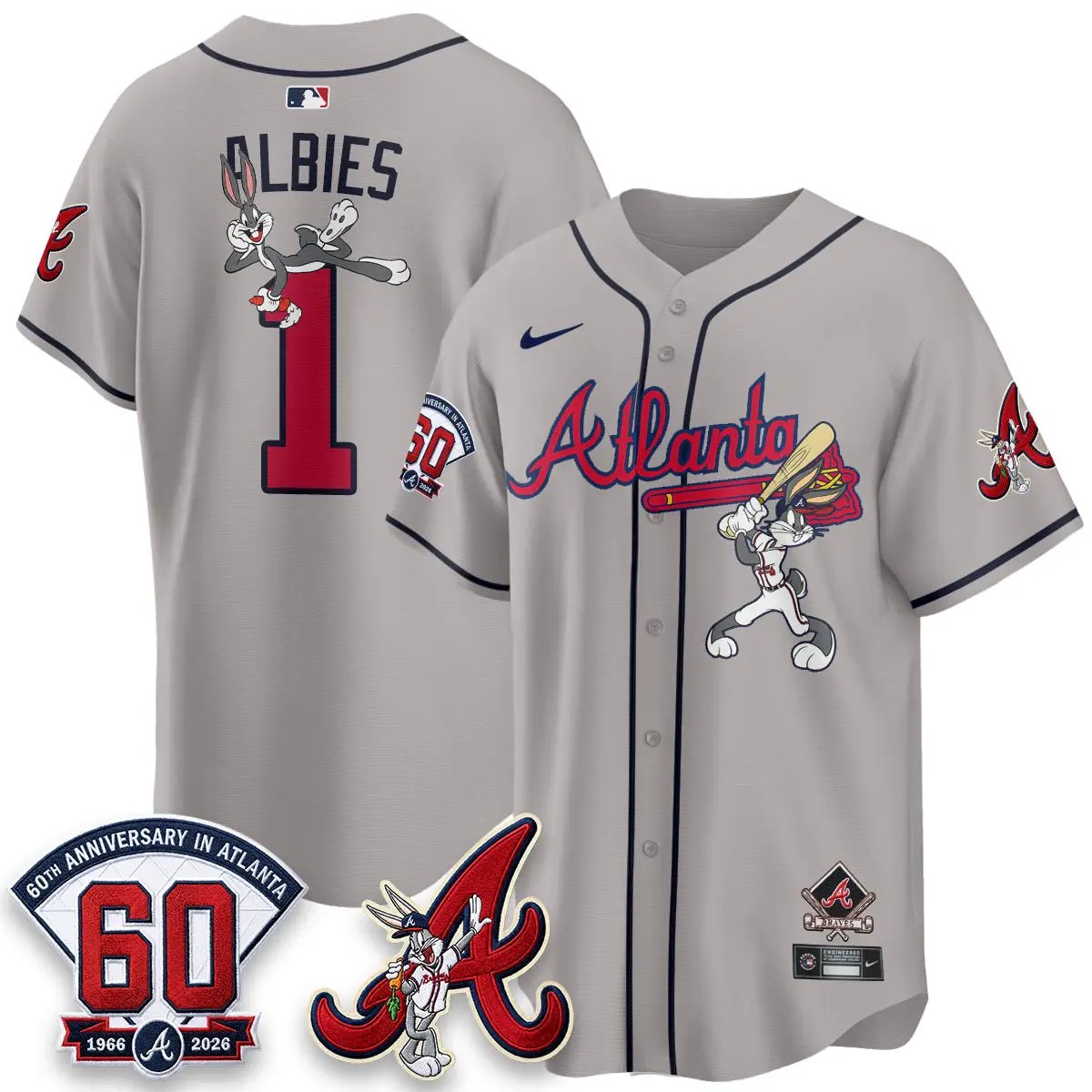 ATL x Bunny Vapor Premier Limited Jersey - Stitched by Atlanta Braves