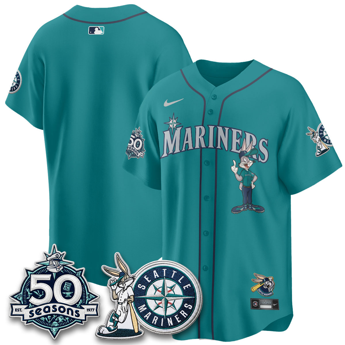 SEA x Bunny Vapor Premier Limited Jersey - Stitched by Seattle Mariners