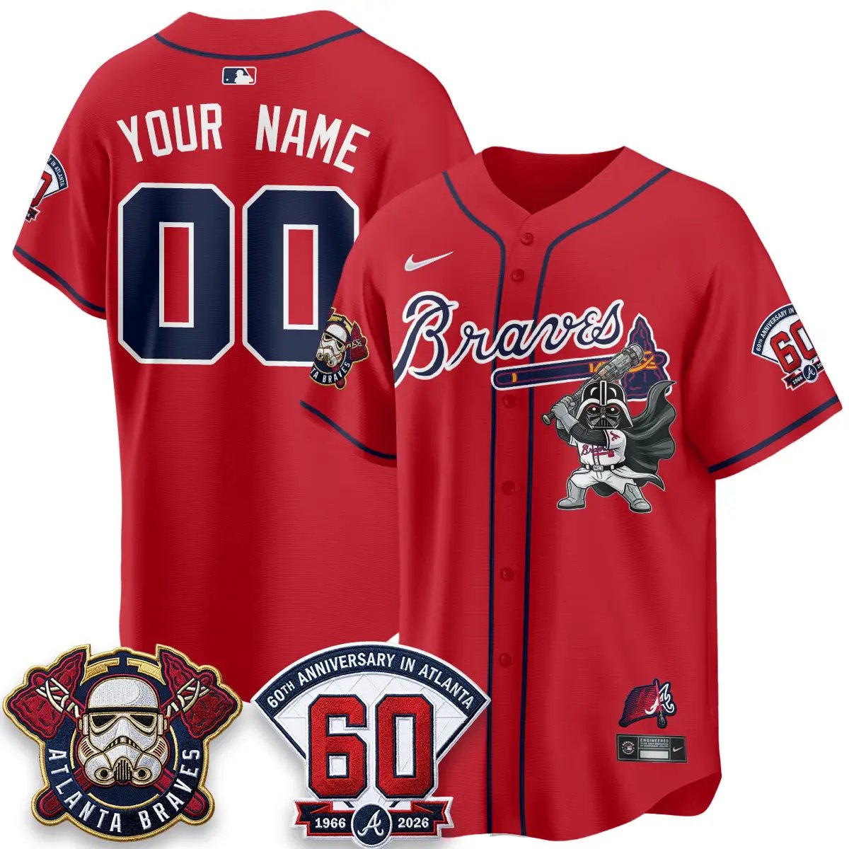 Atlanta Braves x SW Vapor Limited Custom Jersey - Stitched by Atlanta Braves