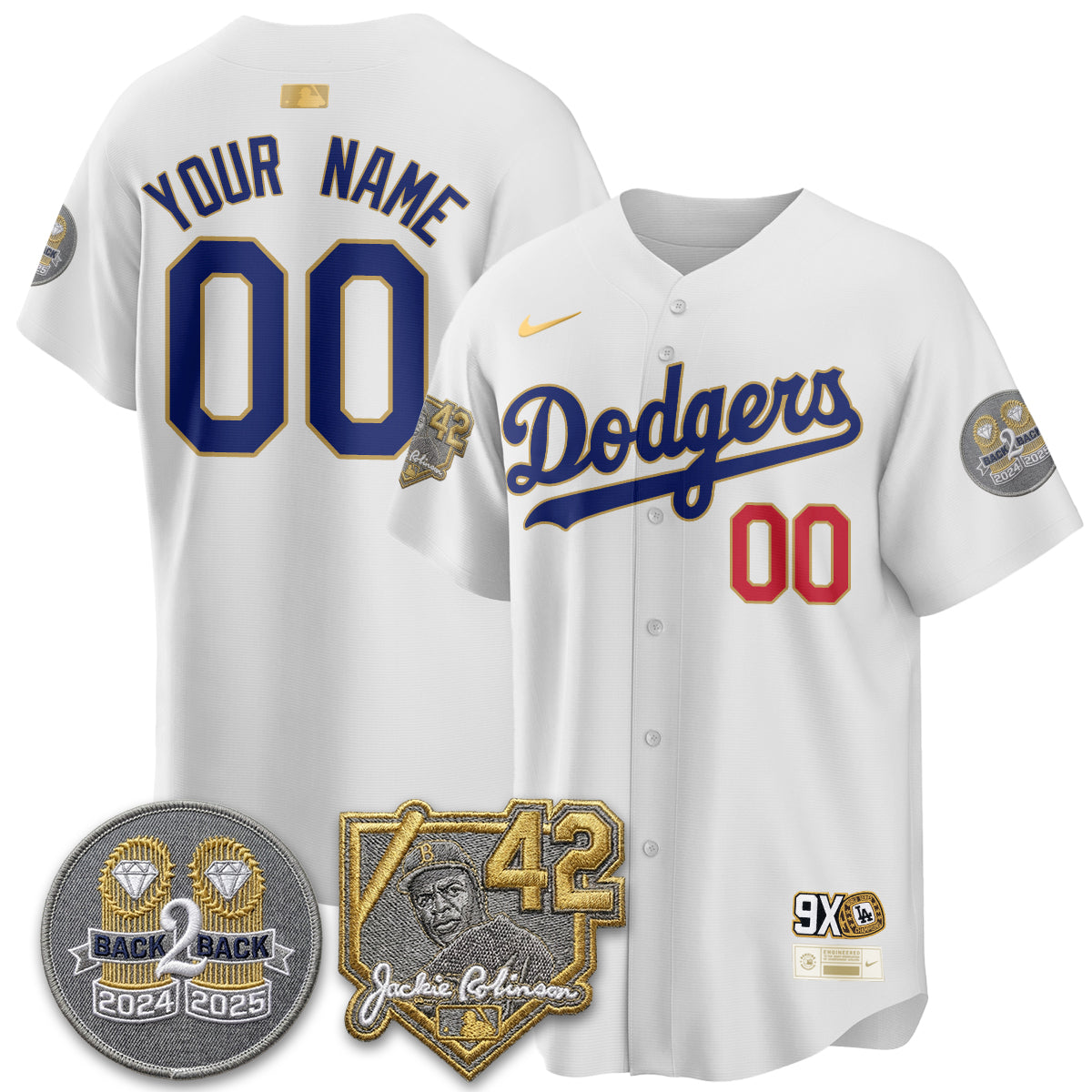 Los Angeles Dodgers - 2026 Jackie Robinson Day Vapor Custom Limited Jersey - All Stitched by Los Angeles Dodgers
