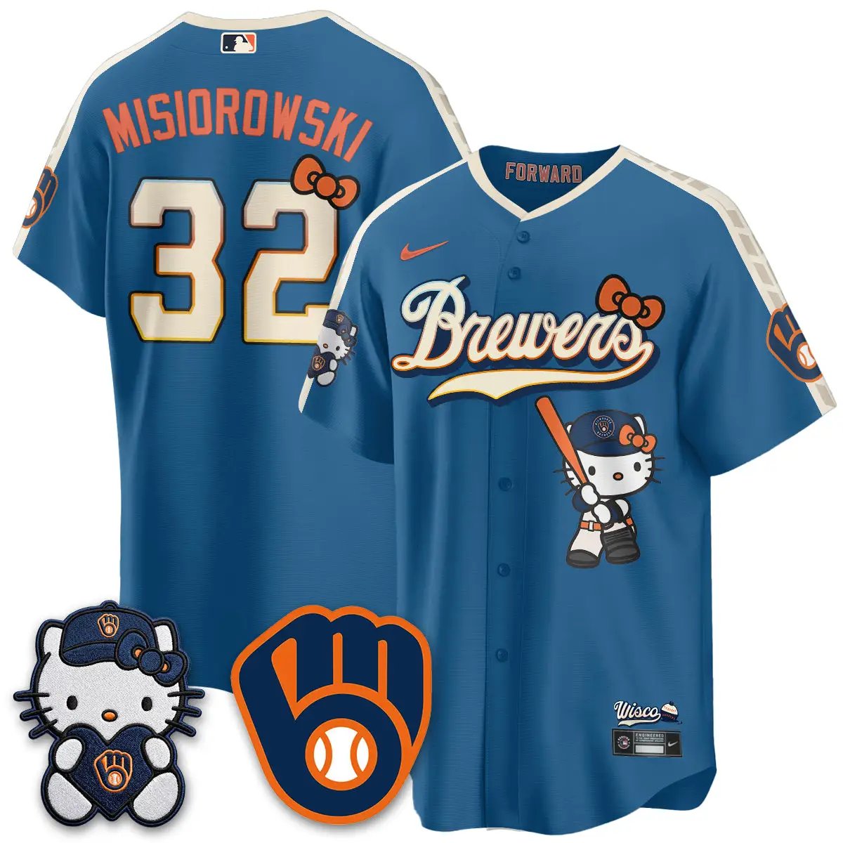 Milwaukee Brewers Meow KT Night Vapor Limited Jersey - All Stitched by Milwaukee Brewers