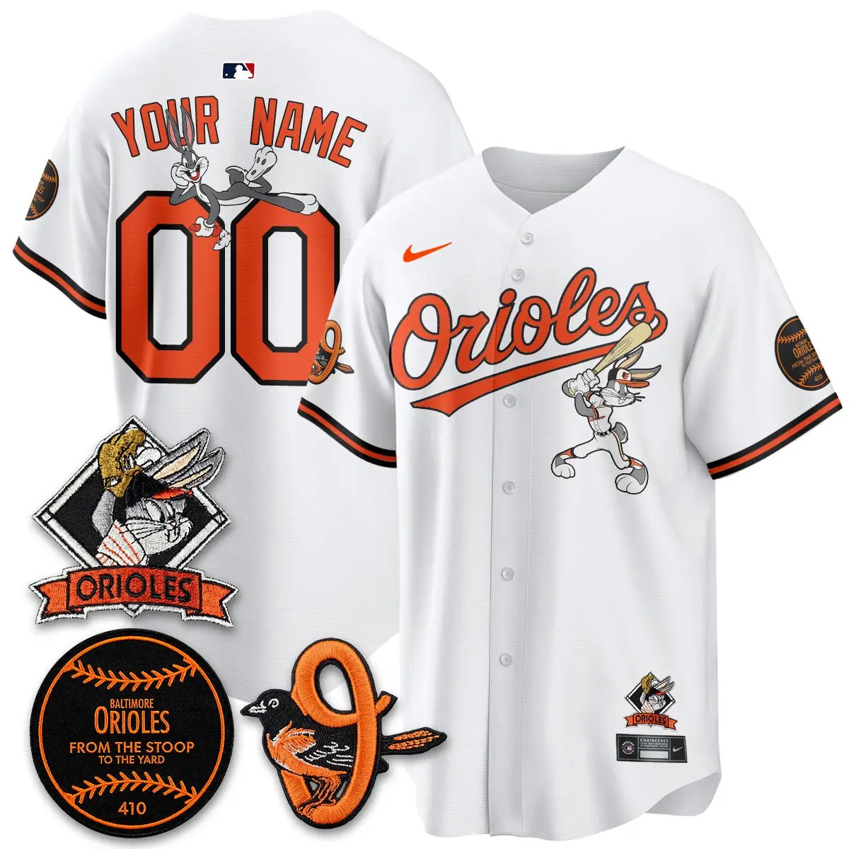 BAL x Bunny Vapor Premier Limited Custom Jersey - Stitched by Baltimore Orioles