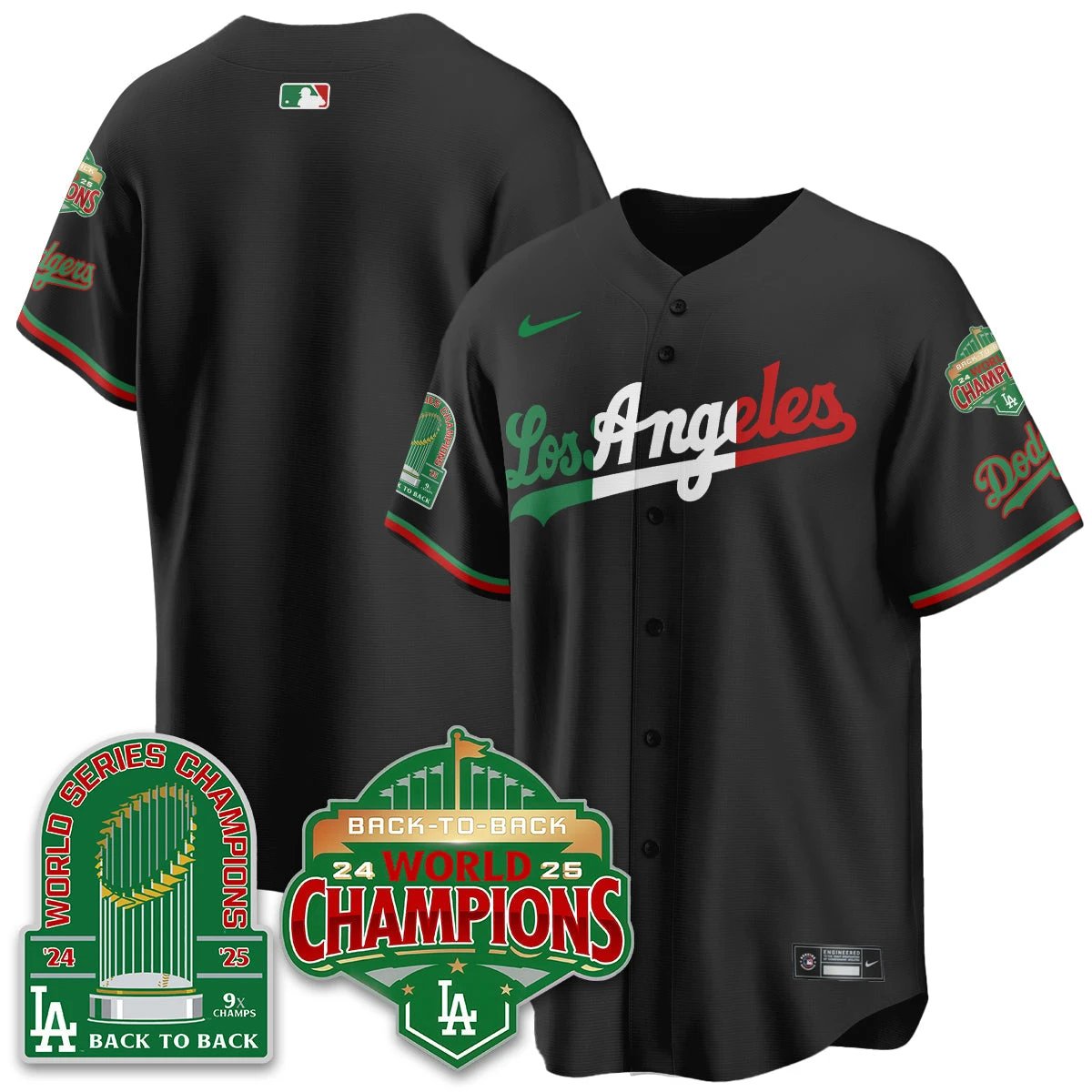 LAD Mexico Vapor Limited Jersey - 9x & B2B Champs - All Stitched by Los Angeles Dodgers