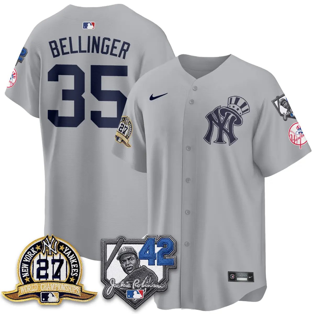 New York Yankees 2026 Jackie Robinson Day Vapor Limited Gold Edition Jersey - All Stitched - V2 by New York Yankees