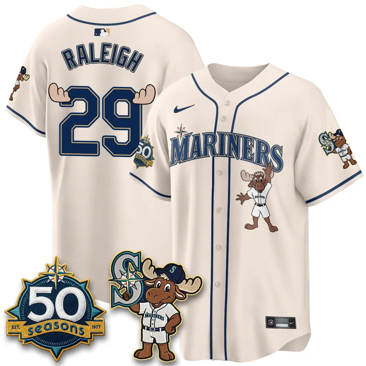 SEA Mascot Jersey - All Stitched by Seattle Mariners