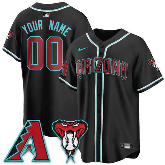 ARI Black Out Style Vapor Premier Limited Custom Jersey - All Stitched by Arizona Diamondbacks