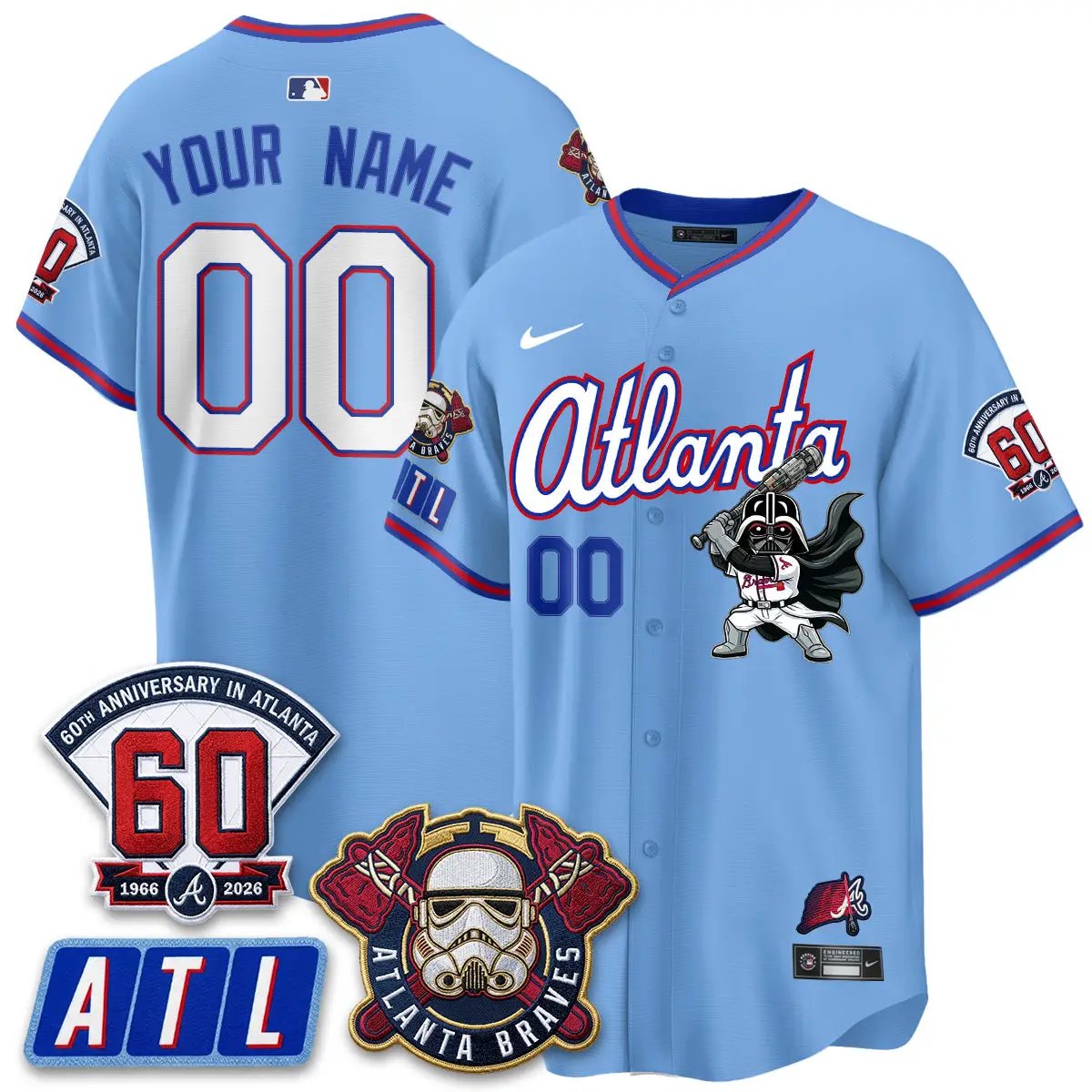 Atlanta Braves x SW Vapor Limited Custom Jersey - Stitched by Atlanta Braves
